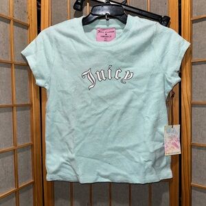 Juicy Couture Mint Blue Terrycloth T-Shirt